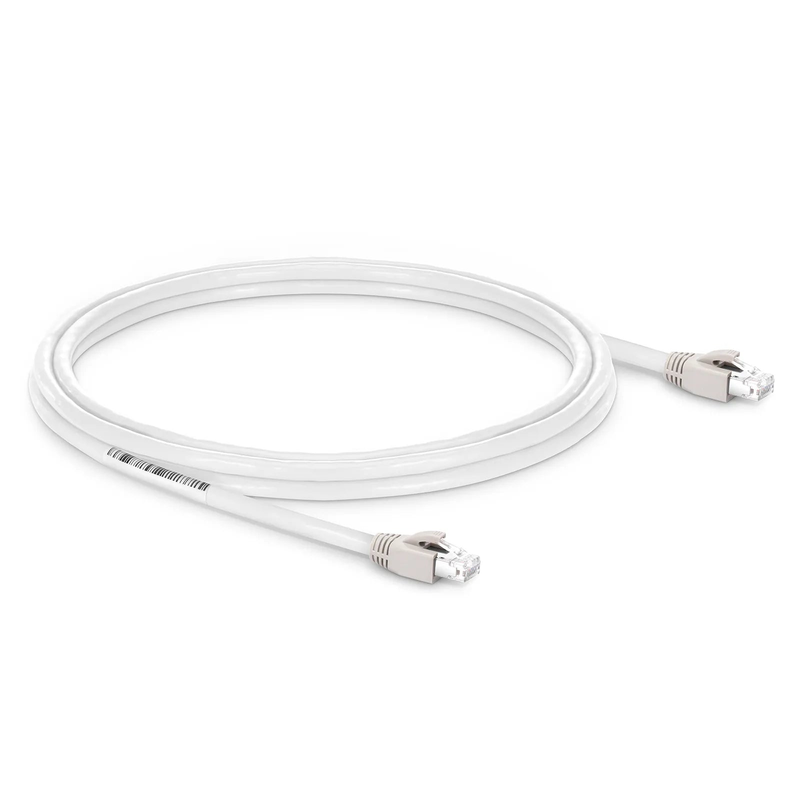 SFPS 7ft (2.1m) Cat8 24AWG Snagless Shielded (S/FTP) PVC CM Ethernet Network Patch Cable, PoE++, 40G, 2GHz, Off-White SFPS
