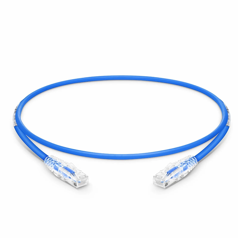 SFPS 5ft (1.5m) Cat6 Snagless Unshielded (U/UTP) PVC CM Small Diameter High-Flex Ethernet Network Patch Cable, Blue, (24pcs/pack) SFPS