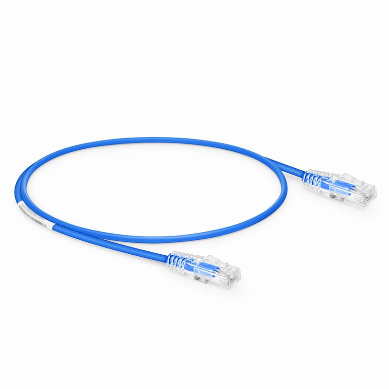 SFPS 5ft (1.5m) Cat6 Snagless Unshielded (U/UTP) PVC CM Small Diameter High-Flex Ethernet Network Patch Cable, Blue, (24pcs/pack) SFPS