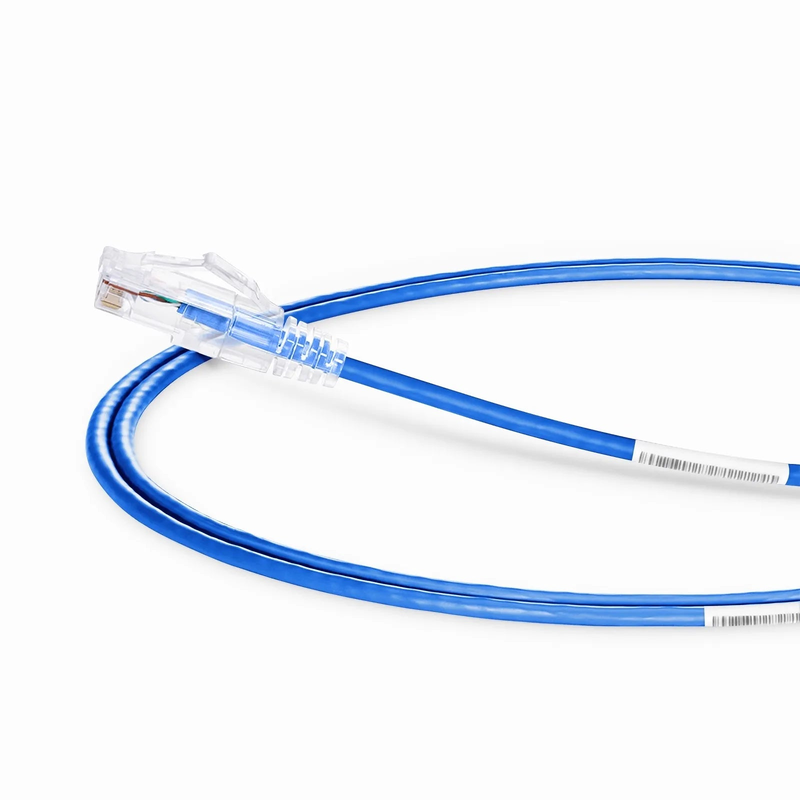 SFPS 1.5ft (0.5m) Cat6 28AWG Snagless Unshielded (U/UTP) PVC CM Small Diameter High-Flex Ethernet Network Patch Cable, Blue, (10pcs/pack) SFPS