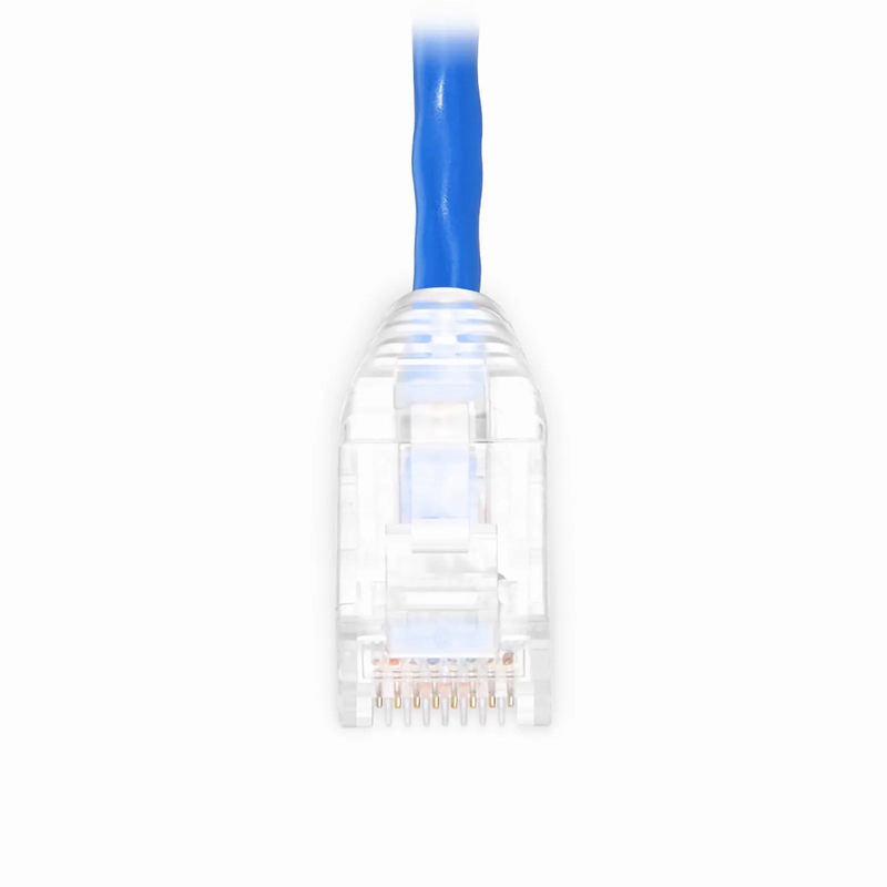 SFPS 1ft (0.3m) Cat6 28AWG Snagless Unshielded (U/UTP) PVC CM Small Diameter High-Flex Ethernet Network Patch Cable, Blue, (10pcs/pack) SFPS