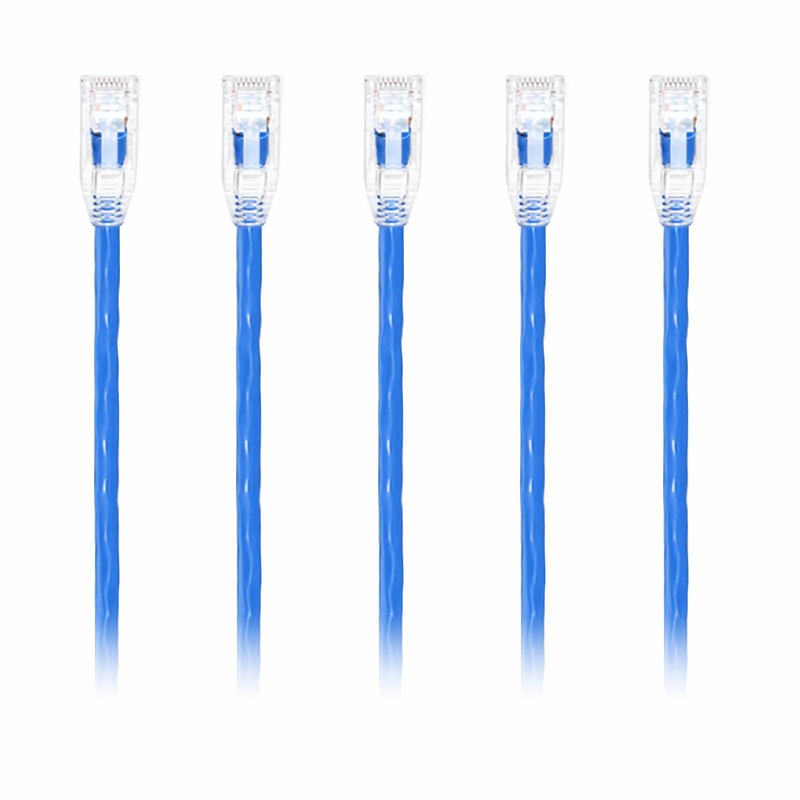 SFPS 10ft (3m) Cat6 24AWG Snagless Unshielded (U/UTP) PVC CM Ethernet Network Patch Cable, Blue, (5pcs/pack) SFPS