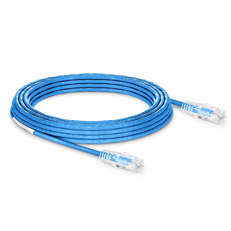 SFPS 100ft (30.5m) Cat6a 23AWG Snagless Unshielded (U/UTP) PVC CMP Ethernet Network Patch Cable, Blue SFPS