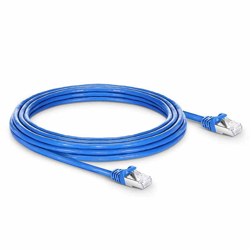 SFPS 25ft (7.6m) Cat7 Snagless Shielded (S/FTP) PVC CM Ethernet Network Patch Cable, Blue SFPS
