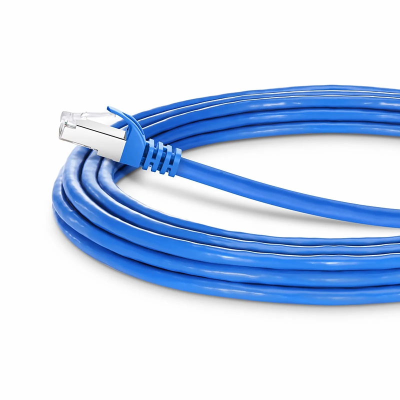 SFPS 25ft (7.6m) Cat7 Snagless Shielded (S/FTP) PVC CM Ethernet Network Patch Cable, Blue SFPS