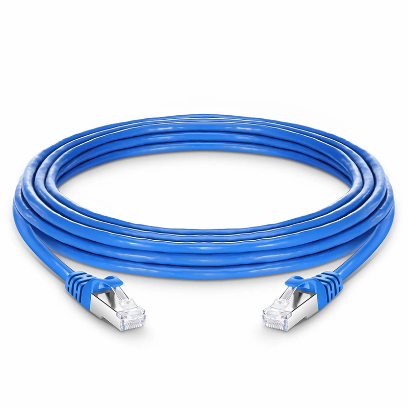 SFPS 16ft (4.9m) Cat7 Snagless Shielded (S/FTP) PVC CM Ethernet Network Patch Cable, Blue SFPS