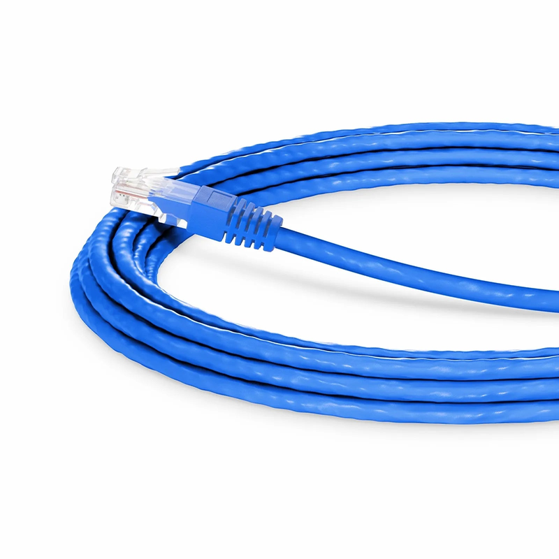 SFPS 15ft (4.6m) 90 Degree Cat6 26AWG Snagless Unshielded (U/UTP) PVC CM Ethernet Network Patch Cable, RJ45 Right Angle UP Male to RJ45 Male, Blue SFPS