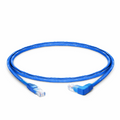 SFPS 3ft (0.9m) 90 Degree Cat6 26AWG Snagless Unshielded (U/UTP) PVC CM Ethernet Network Patch Cable, RJ45 Right Angle UP Male to RJ45 Male, Blue SFPS