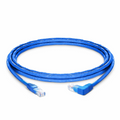 SFPS 10ft (3m) 90 Degree Cat6 26AWG Snagless Unshielded (U/UTP) PVC CM Ethernet Network Patch Cable, RJ45 Right Angle UP Male to RJ45 Male, Blue SFPS
