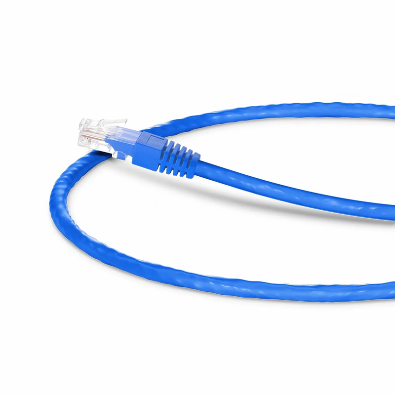 SFPS 1ft (0.3m) 90 Degree Cat6 26AWG Snagless Unshielded (U/UTP) PVC CM Ethernet Network Patch Cable, RJ45 Right Angle UP Male to RJ45 Male, Blue SFPS