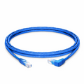 SFPS 5ft (1.5m) 90 Degree Cat6 26AWG Snagless Unshielded (U/UTP) PVC CM Ethernet Network Patch Cable, RJ45 Right Angle UP Male to RJ45 Male, Blue SFPS