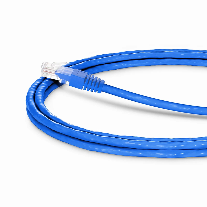 SFPS 5ft (1.5m) 90 Degree Cat6 26AWG Snagless Unshielded (U/UTP) PVC CM Ethernet Network Patch Cable, RJ45 Right Angle UP Male to RJ45 Male, Blue SFPS