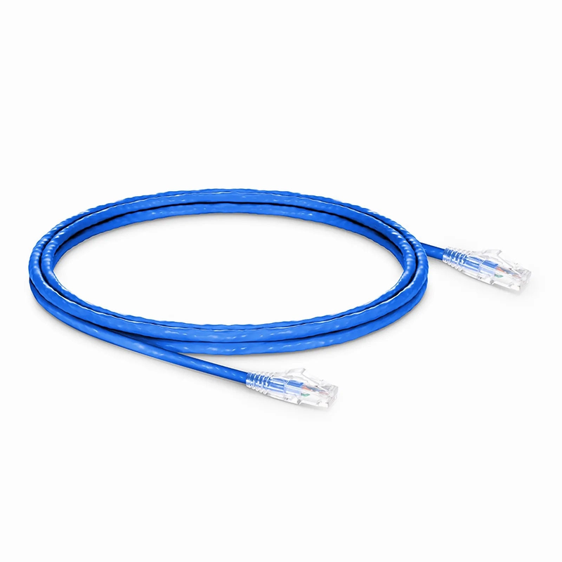 SFPS 8ft (2.4m) Cat6a 24AWG Snagless Unshielded (U/UTP) LSZH Ethernet Network Patch Cable, Blue SFPS