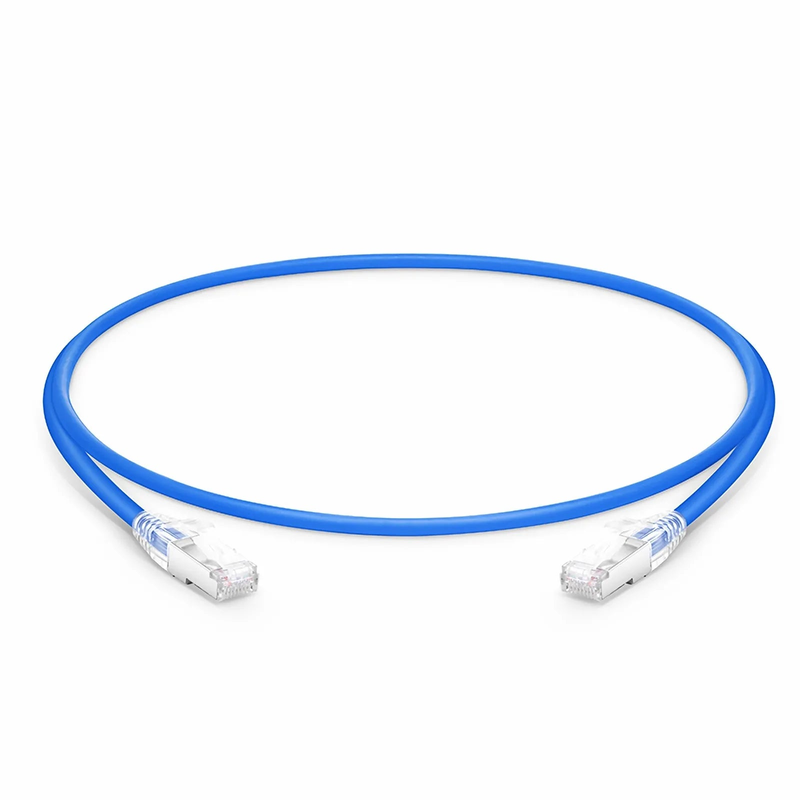 SFPS 1ft (0.3m) Cat6 26AWG Snagless Shielded (S/FTP) LSZH Ethernet Network Patch Cable, Blue SFPS