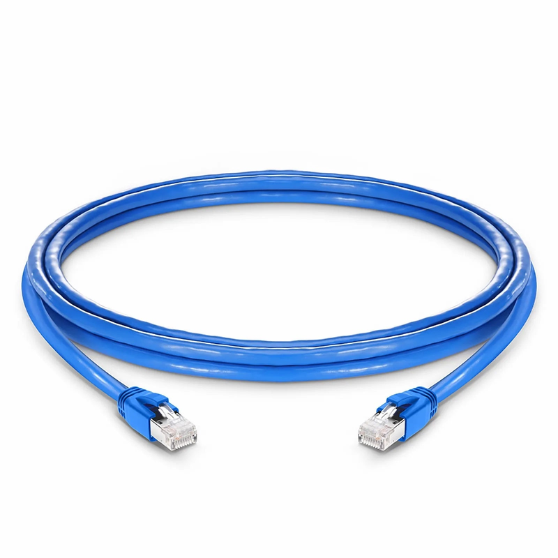 SFPS 8ft (2.4m) Cat6a 23AWG Snagless Shielded (F/FTP) LSZH Ethernet Network Patch Cable, Blue SFPS
