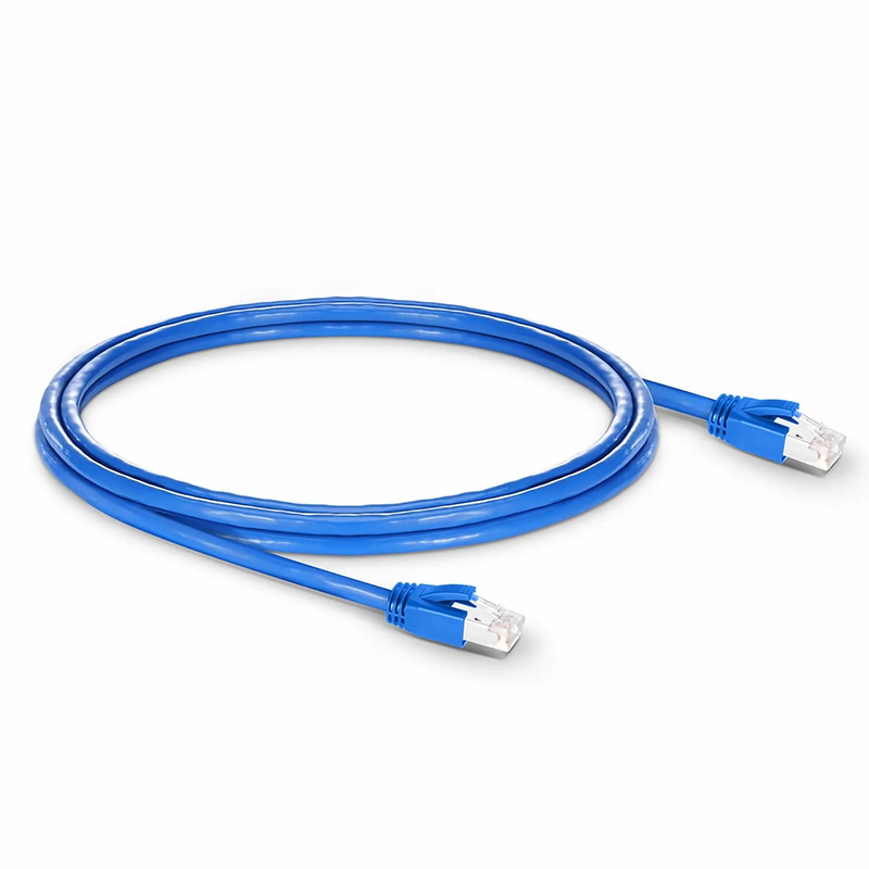 SFPS 8ft (2.4m) Cat6a 23AWG Snagless Shielded (F/FTP) LSZH Ethernet Network Patch Cable, Blue SFPS