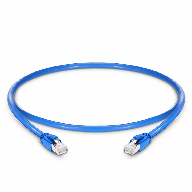 SFPS 1ft (0.3m) Cat6a 23AWG Snagless Shielded (F/FTP) LSZH Ethernet Network Patch Cable, Blue SFPS