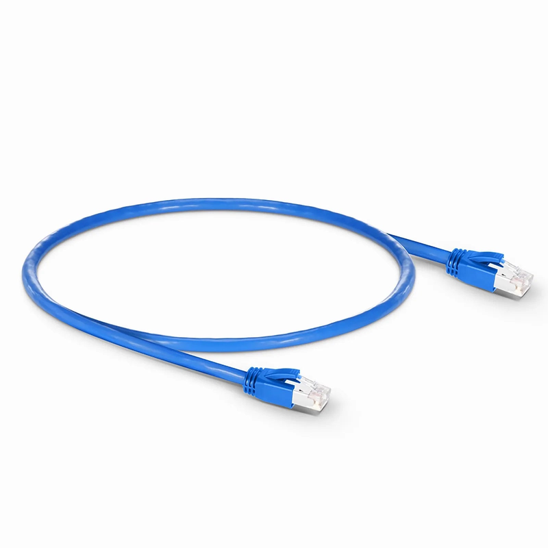 SFPS 1ft (0.3m) Cat6a 23AWG Snagless Shielded (F/FTP) LSZH Ethernet Network Patch Cable, Blue SFPS