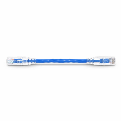 SFPS 6in (0.15m) Cat6 24AWG Snagless Unshielded (U/UTP) LSZH Ethernet Network Patch Cable, Blue