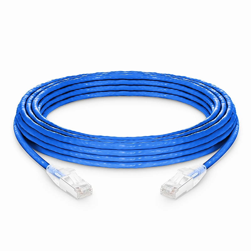 SFPS 33ft (10m) Cat6a 26AWG Snagless Shielded (S/FTP) CM/LSZH Ethernet Network Patch Cable, Blue SFPS