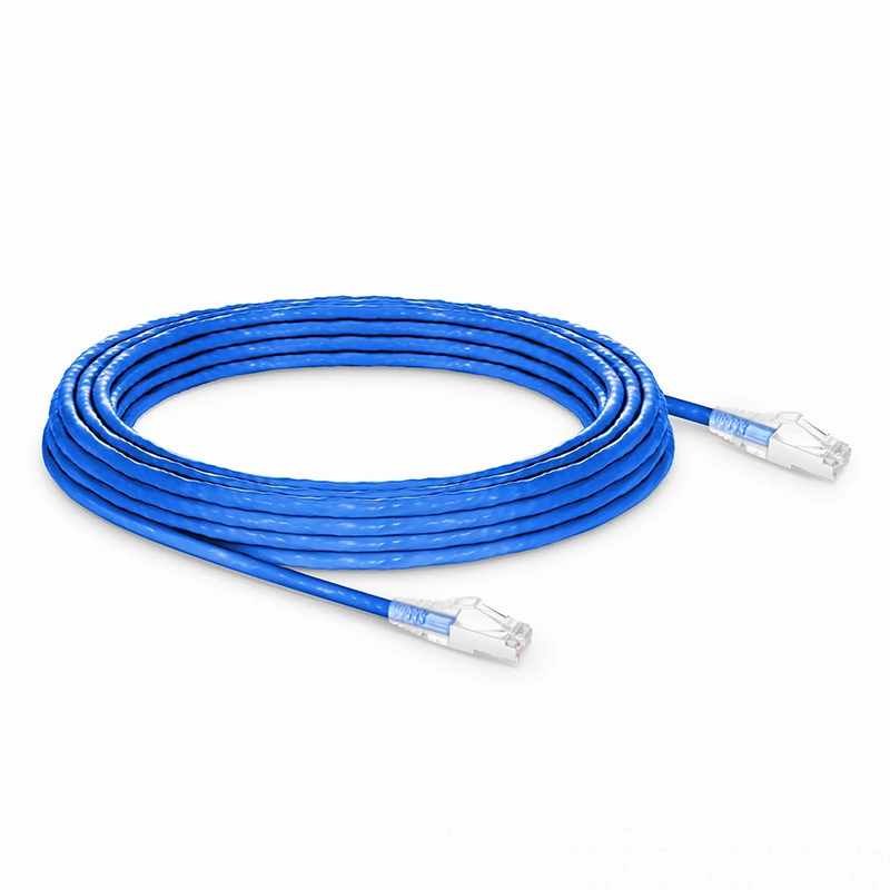 SFPS 33ft (10m) Cat6a 26AWG Snagless Shielded (S/FTP) CM/LSZH Ethernet Network Patch Cable, Blue SFPS
