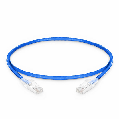 SFPS 1ft (0.3m) Cat6a 26AWG Snagless Shielded (S/FTP) CM/LSZH Ethernet Network Patch Cable, Blue SFPS