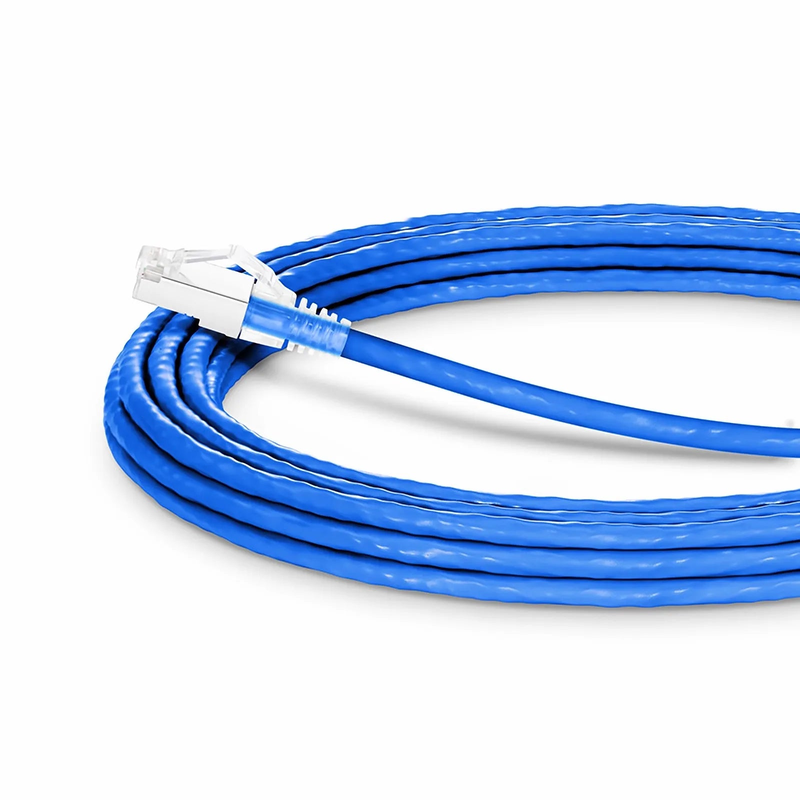 SFPS 20ft (6.1m) Cat6a 26AWG Snagless Shielded (S/FTP) CM/LSZH Ethernet Network Patch Cable, Blue SFPS