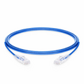 SFPS 12ft (3.7m) Cat6a 28AWG Snagless Unshielded (U/UTP) CM/LSZH Small Diameter High-Flex Ethernet Network Patch Cable, Blue SFPS