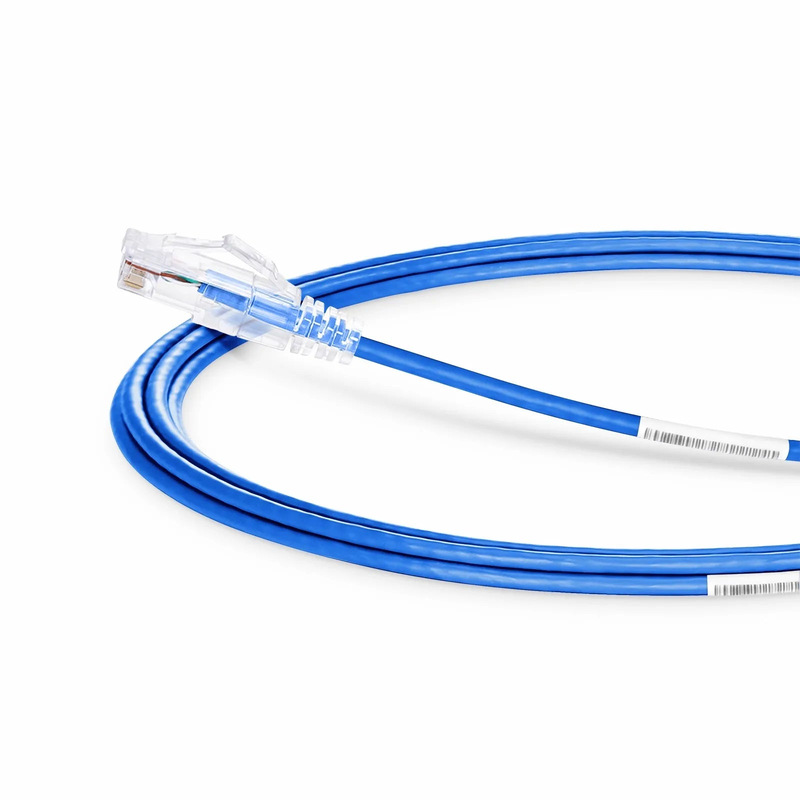 SFPS 14ft (4.3m) Cat6a 28AWG Snagless Unshielded (U/UTP) CM/LSZH Small Diameter High-Flex Ethernet Network Patch Cable, Blue SFPS