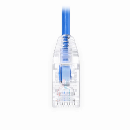 SFPS 30ft (9.1m) Cat6a 28AWG Snagless Unshielded (U/UTP) CM/LSZH Small Diameter High-Flex Ethernet Network Patch Cable, Blue SFPS