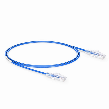 SFPS 4ft (1.2m) Cat6 28AWG Snagless Unshielded (U/UTP) CM/LSZH Small Diameter High-Flex Ethernet Network Patch Cable, Blue SFPS