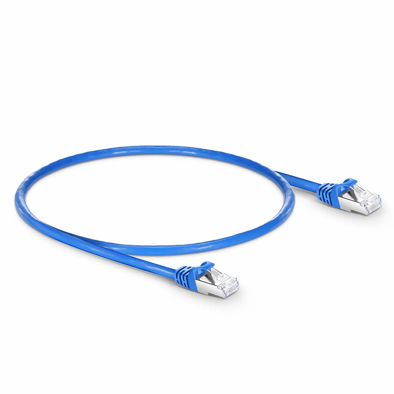 SFPS 8ft (2.4m) Cat6a 26AWG Snagless Shielded (S/FTP) PVC CM Ethernet Network Patch Cable, Blue, 24Pcs/pack SFPS