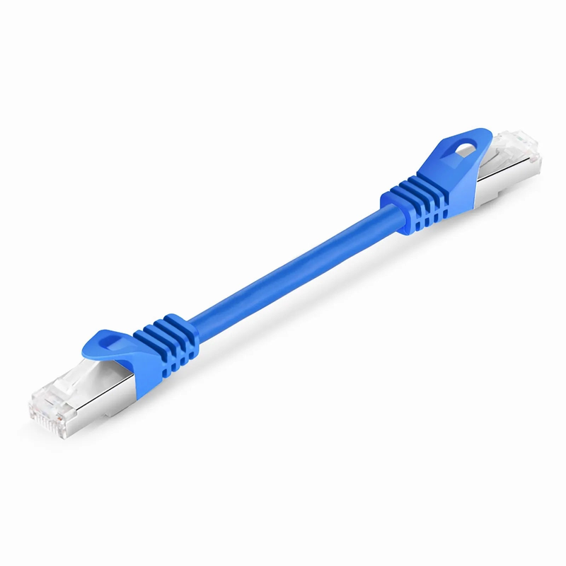 SFPS 6in (0.15m) Cat6a 26AWG Snagless Shielded (S/FTP) PVC CM Ethernet Network Patch Cable, Blue, 24Pcs/pack SFPS