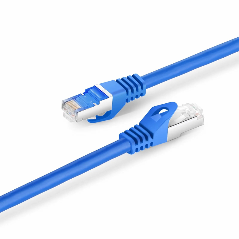 SFPS 6in (0.15m) Cat6a 26AWG Snagless Shielded (S/FTP) PVC CM Ethernet Network Patch Cable, Blue, 24Pcs/pack SFPS
