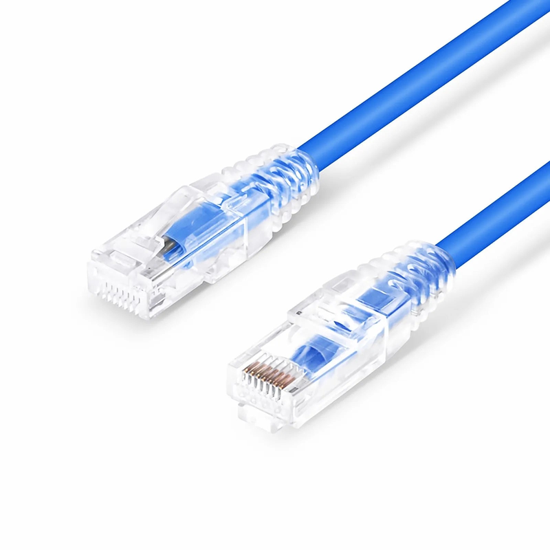 SFPS 6in (0.15m) Cat6a 24AWG Snagless Unshielded (U/UTP) LSZH Ethernet Network Patch Cable, Blue SFPS