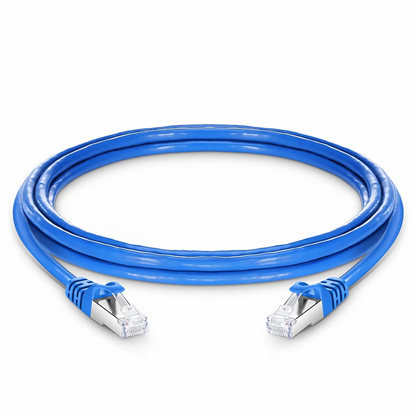 SFPS 5ft (1.5m) Cat6a 26AWG Snagless Shielded (S/FTP) PVC CM Ethernet Network Patch Cable, Blue, 10Pcs/pack SFPS