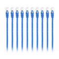 SFPS 7ft (2.1m) Cat6a 26AWG Snagless Shielded (S/FTP) PVC CM Ethernet Network Patch Cable, Blue, 10Pcs/pack SFPS
