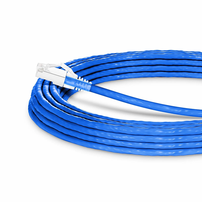SFPS 33ft (10m) Cat6a 26AWG Snagless Shielded (S/FTP) LSZH Ethernet Network Patch Cable, Blue SFPS