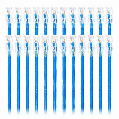 SFPS 6ft (1.8m) Cat6 Snagless Unshielded (U/UTP) PVC CM Ethernet Network Patch Cable, Blue, (24pcs/pack) SFPS