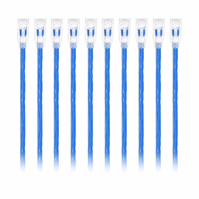 SFPS 4ft (1.2m) Cat6 24AWG Snagless Unshielded (U/UTP) PVC CM Ethernet Network Patch Cable, Blue, (10pcs/pack) SFPS