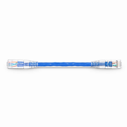 SFPS 1ft (0.3m) Cat6 24AWG Snagless Unshielded (U/UTP) PVC CM Ethernet Network Patch Cable, Blue, (10pcs/pack) SFPS