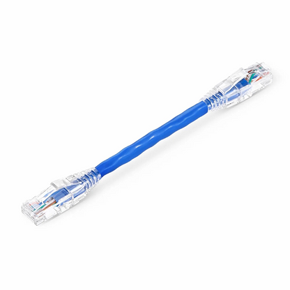 SFPS 6in (0.15m) Cat6 24AWG Snagless Unshielded (U/UTP) PVC CM Ethernet Network Patch Cable, Blue, (10pcs/pack) SFPS