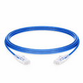 SFPS 25ft (7.6m) Cat6a 28AWG Snagless Unshielded (U/UTP) PVC CM Small Diameter High-Flex Ethernet Network Patch Cable, Blue SFPS