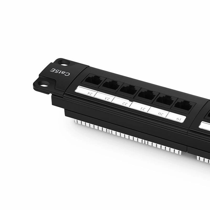 SFPS Cat5e 110-Style Patch Panel, 24-Port, 1RU, Cable Management Bar Included SFPS