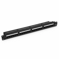 SFPS Cat5e 110-Style Patch Panel, 24-Port, 1RU, Cable Management Bar Included SFPS