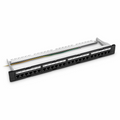 SFPS FDMP Cat5e 110-Style Unshielded Recessed Patch Panel, 24-Port, 1RU, Cable Management Bar Included SFPS