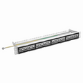 SFPS FDMP Cat6a Shielded Coupler Recessed Patch Panel, 24-Port, 1RU, Cable Management Bar Included SFPS