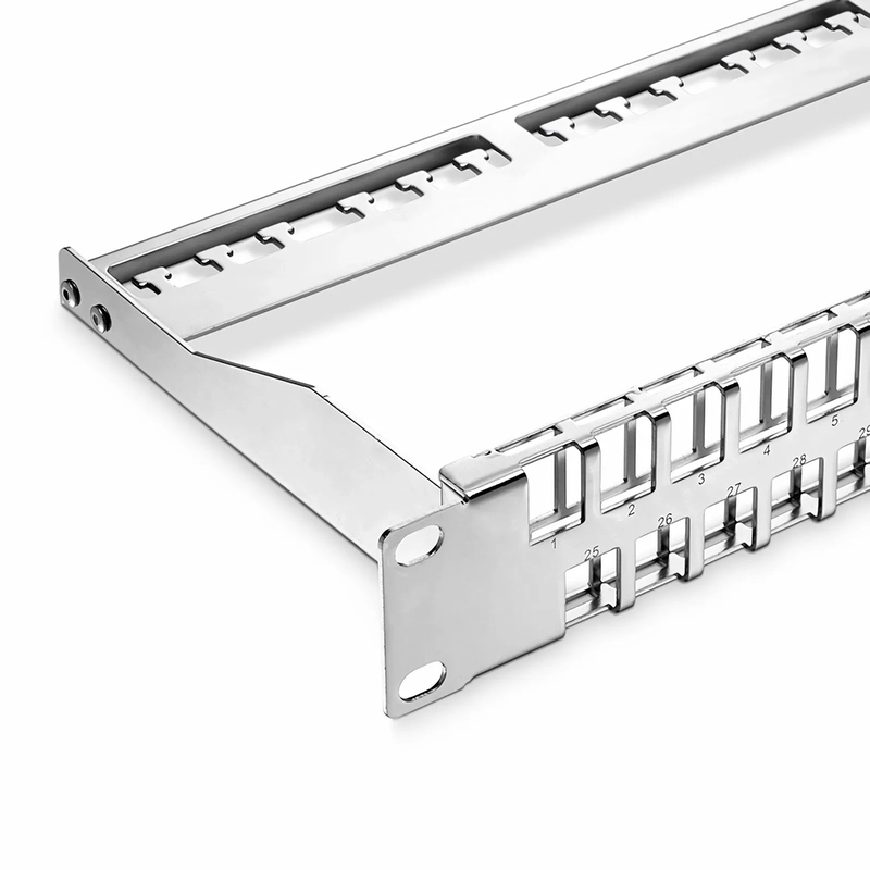 SFPS FDMP Blank Shielded/UnShielded Flat Patch Panel for Keystone Modules, 48-Port, 1RU, Cable Management Bar Included SFPS