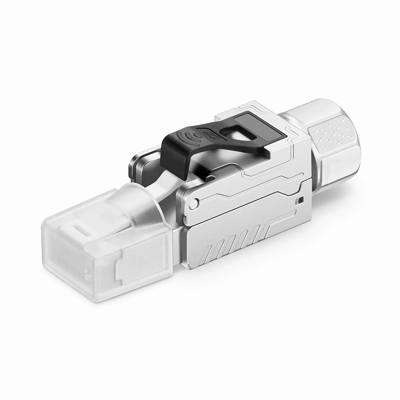 SFPS Cat8 RJ45 Tool-Free Modular Plugs, Shielded Network Connectors for 22~24AWG Twisted Pair Solid or Stranded Cable (10/Pack) SFPS