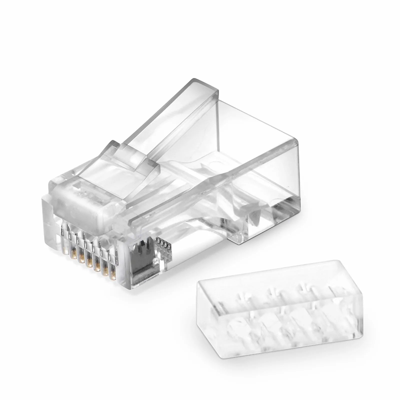 SFPS Cat6 RJ45 Standard Modular Plugs (Two-Piece Suit), Unshielded Network Connectors for 23~24AWG Twisted Pair Solid or Stranded Cable (50/Pack) SFPS